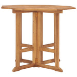 HKH Mesa de Jantar P/ Jardim Dobrável 90x90x75 Cm Teca Maciça - Marrom