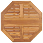 HKH Mesa de Jantar P/ Jardim Dobrável 90x90x75 Cm Teca Maciça - Marrom