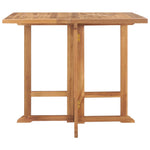 HKH Mesa de Jantar para Jardim Dobrável 90x90x75 Cm Teca Maciça - Marrom