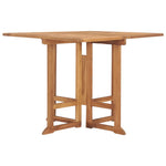 HKH Mesa de Jantar para Jardim Dobrável 90x90x75 Cm Teca Maciça - Marrom