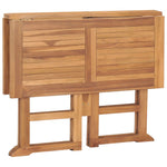 HKH Mesa de Jantar para Jardim Dobrável 90x90x75 Cm Teca Maciça - Marrom