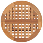 HKH Mesa de Jardim Dobrável 50x50x50 Cm Madeira de Teca Maciça - Marrom