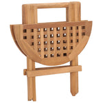 HKH Mesa de Jardim Dobrável 50x50x50 Cm Madeira de Teca Maciça - Marrom