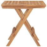 HKH Mesa de Jardim Dobrável 50x50x50 Cm Madeira de Teca Maciça - Marrom