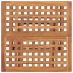 HKH Mesa de Jardim Dobrável 50x50x50 Cm Madeira de Teca Maciça - Marrom