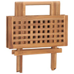 HKH Mesa de Jardim Dobrável 50x50x50 Cm Madeira de Teca Maciça - Marrom