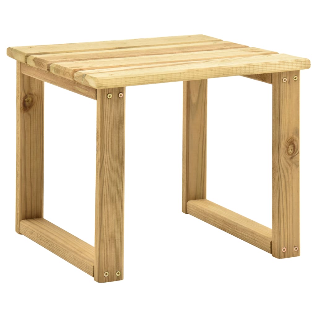 HKH Mesa de Espreguiçadeira 30x30x26 Cm Madeira de Pinho Impregnada - Verde