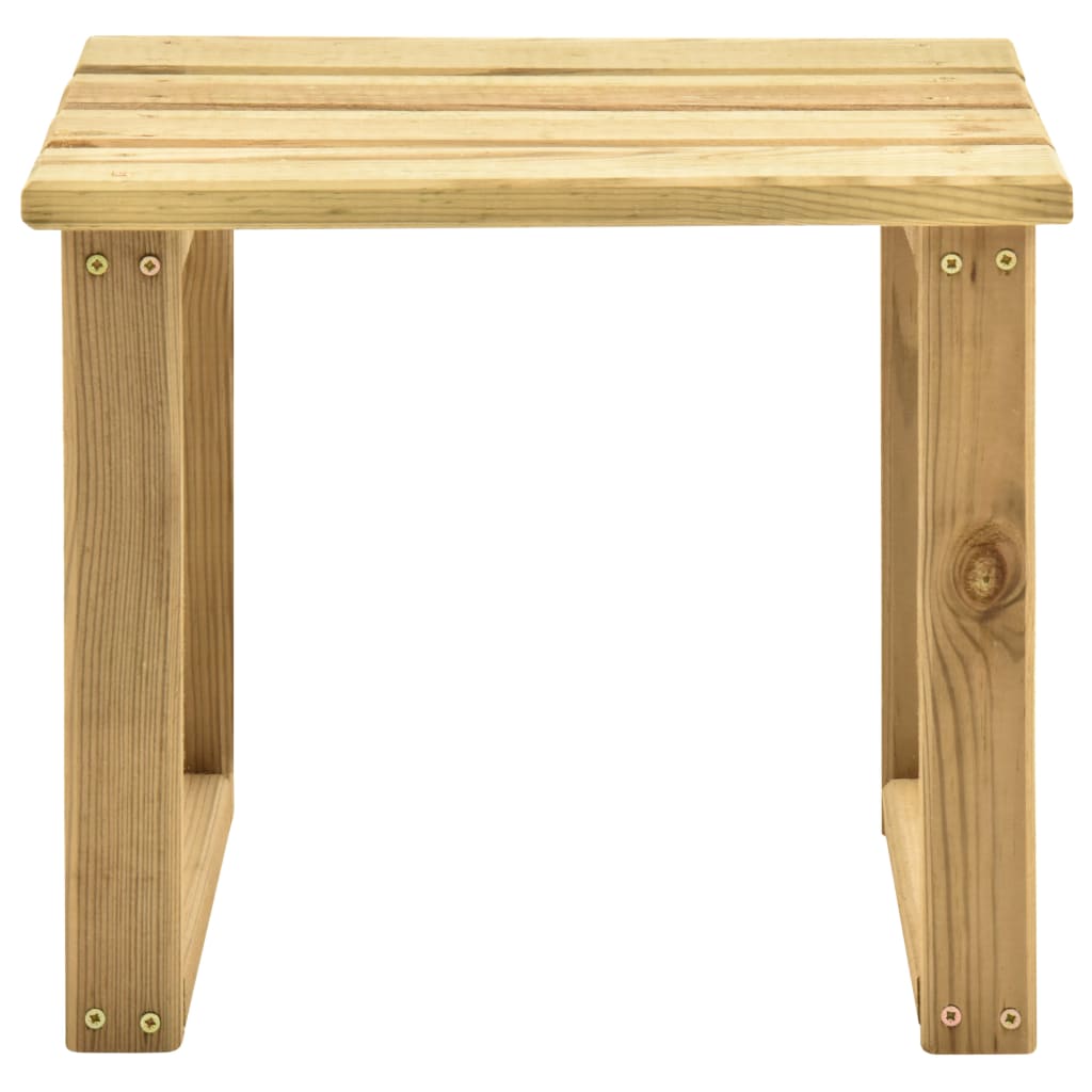 HKH Mesa de Espreguiçadeira 30x30x26 Cm Madeira de Pinho Impregnada - Verde