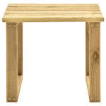 HKH Mesa de Espreguiçadeira 30x30x26 Cm Madeira de Pinho Impregnada - Verde
