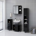 HKH Armario Baño con Espejo - Negro