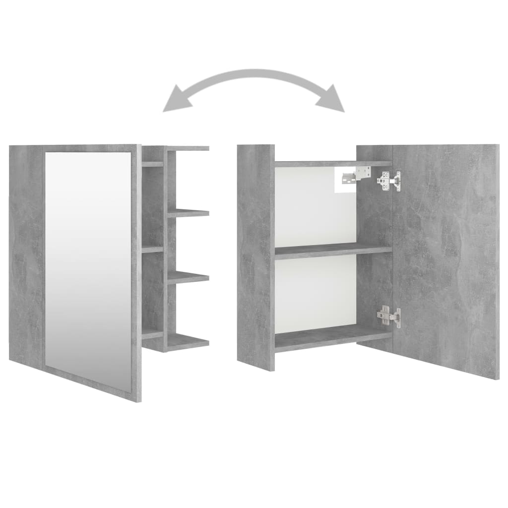 HKH Armario Baño C/ Espejo en Cemento - Gris