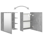 HKH Armario Baño C/ Espejo en Cemento - Gris