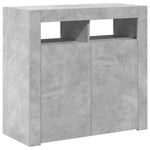 Aparador moderno HKH de madera de ingeniería con luces led - Gris Cemento