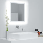 HKH Espelho de Casa de Banho com LED Acrílico - 40x8,5x37 Cm - Branco