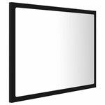 HKH Espelho de Casa de Banho com LED Acrílico - 60x8,5x37 Cm - Preto