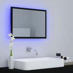 HKH Espelho de Casa de Banho com LED Acrílico - 60x8,5x37 Cm - Preto