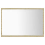 HKH Espejo Baño con LED Acrílico en Roble Sonoma - 60x8,5x37 Cm
