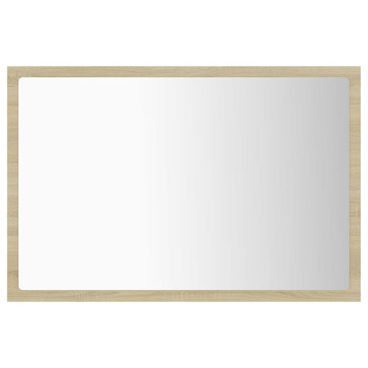 HKH Espelho Casa Banho C/ LED Acrílico em Carvalho Sonoma - 60x8,5x37 Cm