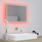 HKH Espejo Baño con LED Acrílico en Roble Sonoma - 60x8,5x37 Cm