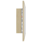 HKH Espejo Baño con LED Acrílico en Roble Sonoma - 60x8,5x37 Cm
