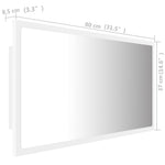 HKH Espejo de Baño C/ LED Acrílico - 80x8,5x37 Cm - Blanco