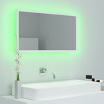 HKH Espejo de Baño C/ LED Acrílico - 80x8,5x37 Cm - Blanco
