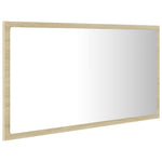 HKH Espelho Casa Banho C/ LED Acrílico em Carvalho Sonoma - 80x8,5x37 Cm