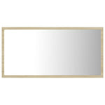 HKH Espelho Casa Banho C/ LED Acrílico em Carvalho Sonoma - 80x8,5x37 Cm