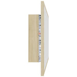 HKH Espelho Casa Banho C/ LED Acrílico em Carvalho Sonoma - 80x8,5x37 Cm