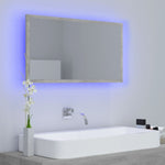 Espejo de baño HKH con LED acrílico en cemento - 80x8,5x37cm - Gris