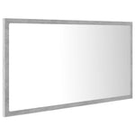 Espejo de baño HKH con LED acrílico en cemento - 80x8,5x37cm - Gris