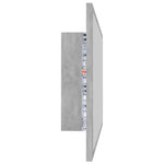 Espejo de baño HKH con LED acrílico en cemento - 80x8,5x37cm - Gris