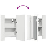 HKH Armario con Espejo para Baño LED Acrílico - 40x12x45 Cm - Blanco