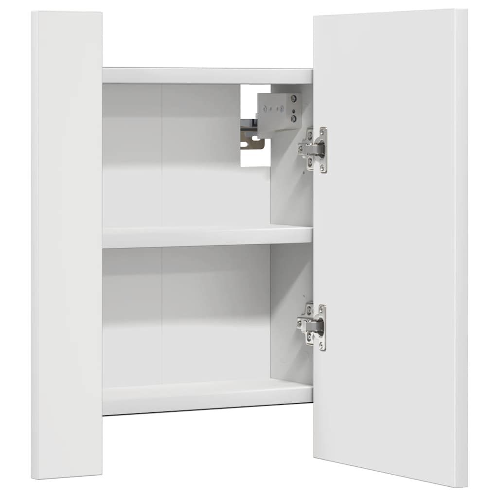 HKH Armario con Espejo para Baño LED Acrílico - 40x12x45 Cm - Blanco