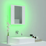 HKH Armario con Espejo para Baño LED Acrílico - 40x12x45 Cm - Blanco