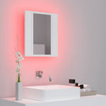 HKH Armario con Espejo para Baño LED Acrílico - 40x12x45 Cm - Blanco