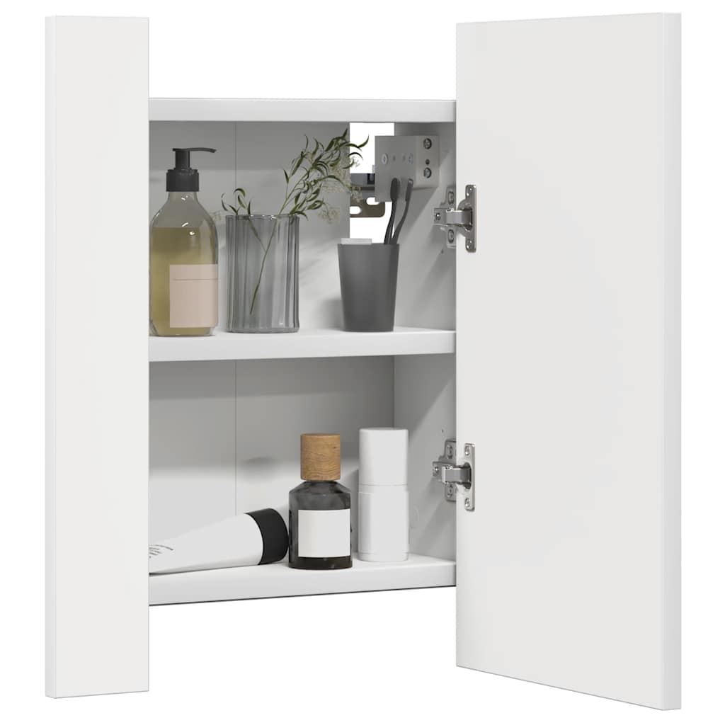 HKH Armario con Espejo para Baño LED Acrílico - 40x12x45 Cm - Blanco