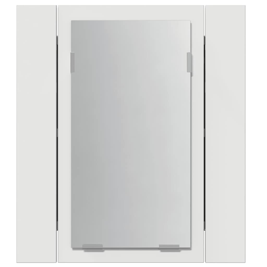 HKH Armario con Espejo para Baño LED Acrílico - 40x12x45 Cm - Blanco