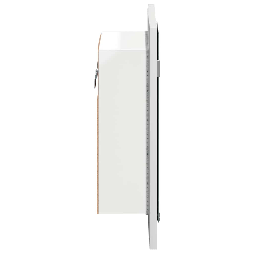 HKH Armario con Espejo para Baño LED Acrílico - 40x12x45 Cm - Blanco