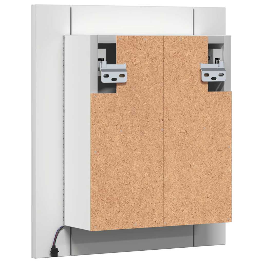 HKH Armario con Espejo para Baño LED Acrílico - 40x12x45 Cm - Blanco