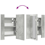 HKH Armario con Espejo para Baño LED Acrílico en Cemento - Gris
