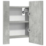 HKH Armario con Espejo para Baño LED Acrílico en Cemento - Gris