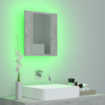 HKH Armario con Espejo para Baño LED Acrílico en Cemento - Gris