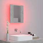 HKH Armario con Espejo para Baño LED Acrílico en Cemento - Gris