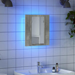 HKH Armario con Espejo para Baño LED Acrílico en Cemento - Gris