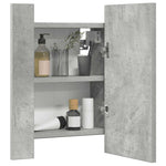 HKH Armario con Espejo para Baño LED Acrílico en Cemento - Gris