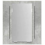 HKH Armario con Espejo para Baño LED Acrílico en Cemento - Gris