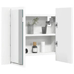 HKH Armario con Espejo para Baño con LED Acrílico - 60x12x45 Cm - Blanco
