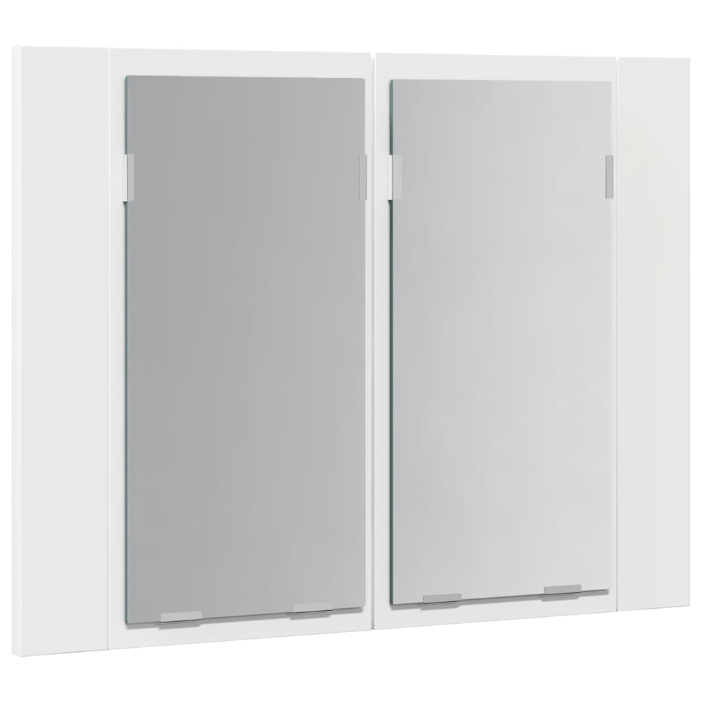 HKH Armario con Espejo para Baño con LED Acrílico - 60x12x45 Cm - Blanco