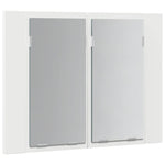 HKH Armario con Espejo para Baño con LED Acrílico - 60x12x45 Cm - Blanco